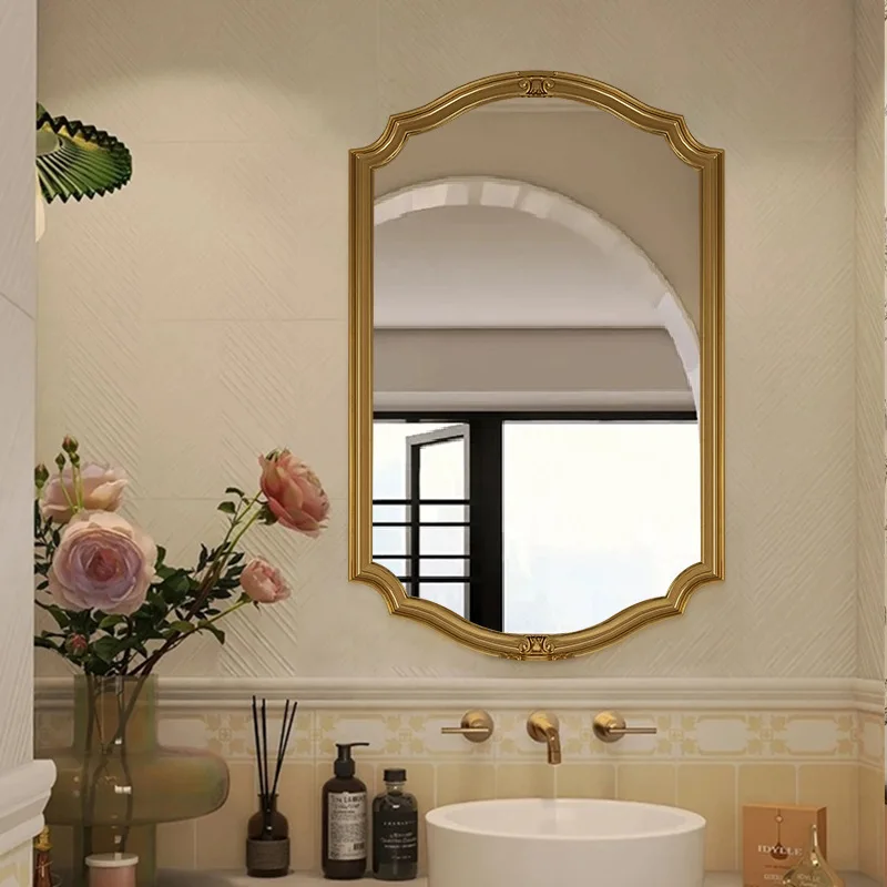 American-style bathroom mirror, bathroom mirror, anti-fog mirror with light, smart mirror, living room corridor end decorative m