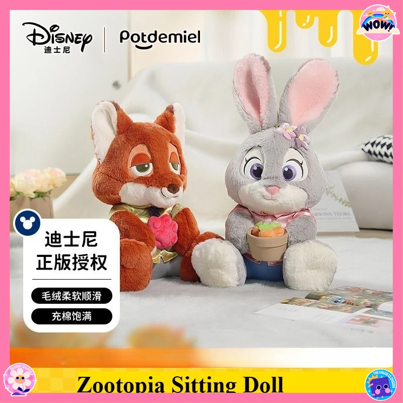 

Zootopia Series Judy And Nick Plush Dolls Soft Toy Fox Rabbit Kawaii Room Decor Stuffed Pillow Gift for Girls
