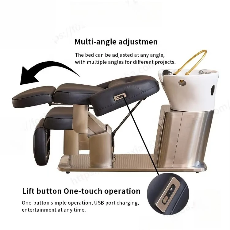 

Beauty Salon Hair Washing Thai Head Spa Electric Lifting Shampoo Chair