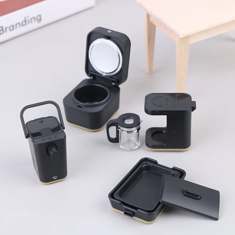 1Pcs ตุ๊กตามินิไฟฟ้าเค้ก Pan/หม้อหุงข้าวไฟฟ้า/กาต้มน้ำไฟฟ้า/กาแฟหม้อจำลองของเล่นตกแต่งเฟอร์นิเจอร์