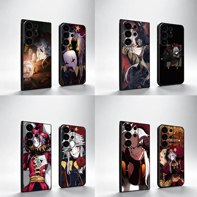 Dark T-The F-Freak Circus Pierrot Phone Case For Samsung S25Edge S26FE Galaxy S22 S25 S24 S26 Ultra S21 S23 S20 Plus Cover Black