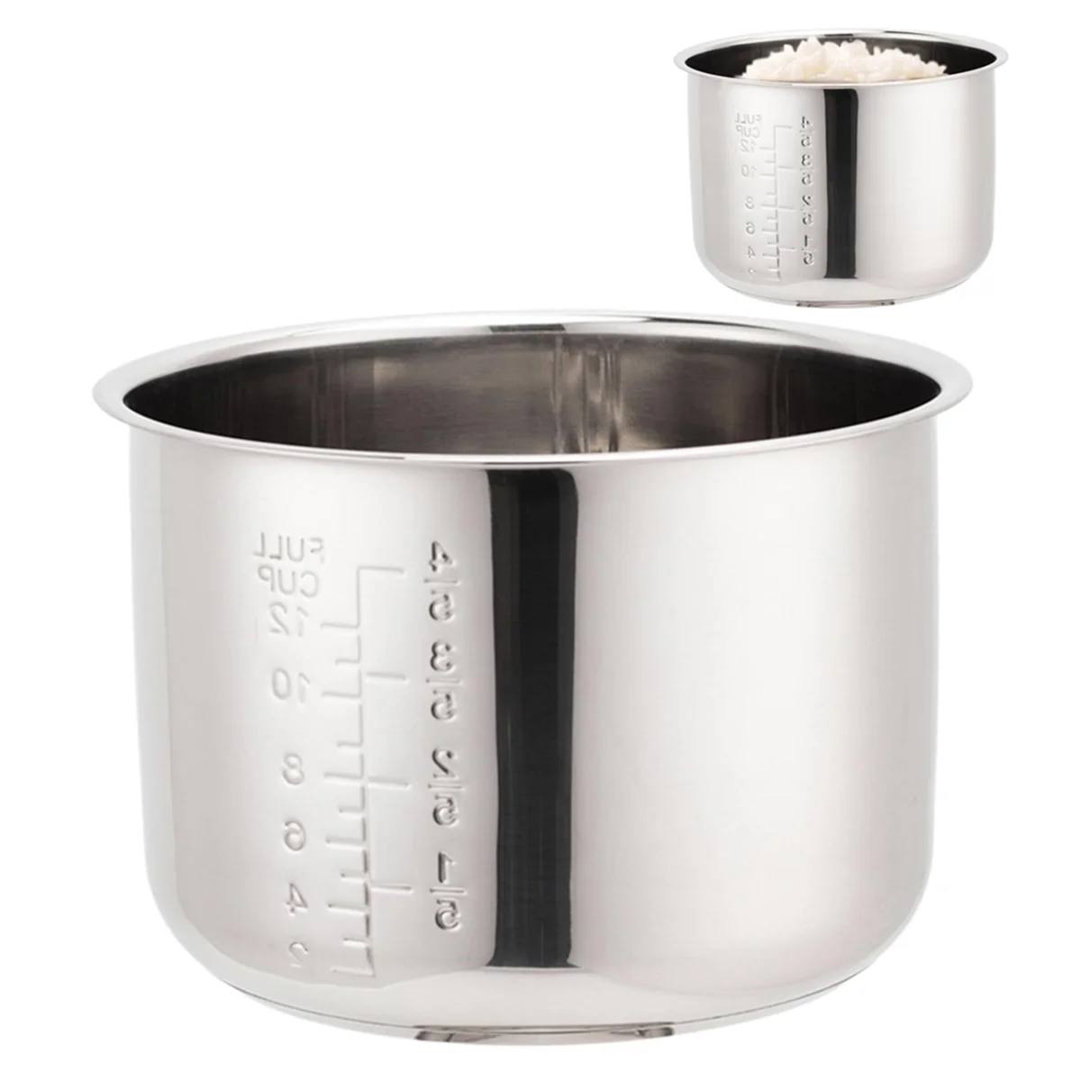 Stainless Steel Rice Cooker Inner Pot 5L,with Scale for Rice Pot Rice Cooker Rice Cooker Inner Pot Replacement Rice Pot