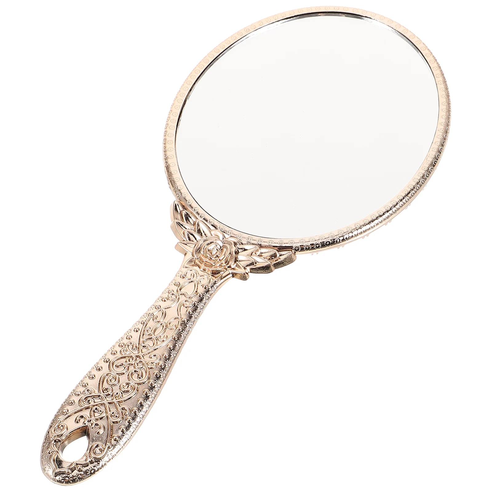 Mirror Handheld Hand Mirrors Handle Vintage Makeup Vanity Travel For Girls With