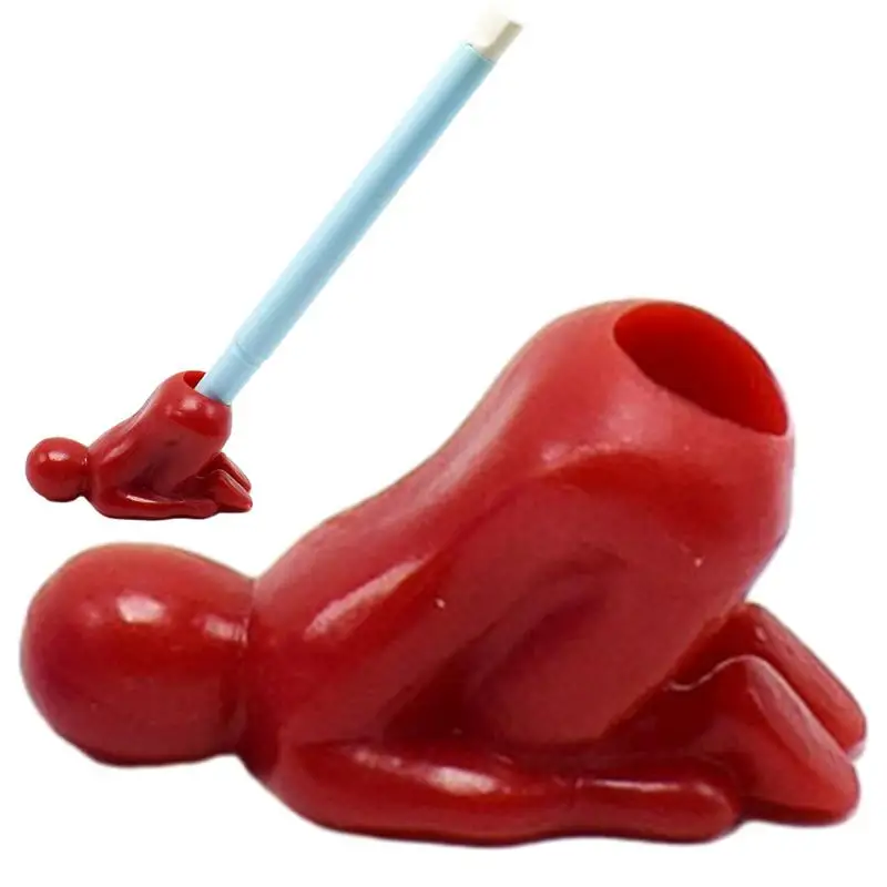 ความแปลกใหม่เดสก์ท็อปผู้ถือดินสอ Bend Over ตลกผู้ถือดินสอเครื่องเขียนสําหรับของขวัญนักเรียนแบบพกพาผู้ถือปากกาสําหรับ