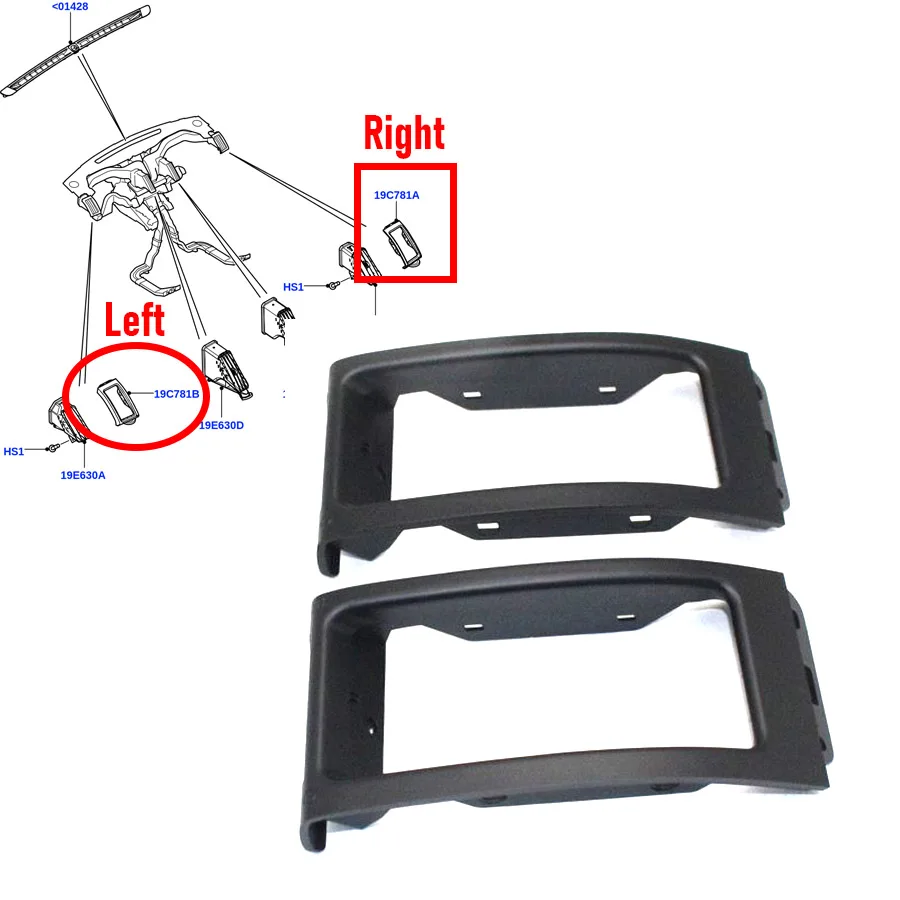 1Pc Left/Right Dashboard AC Air Vent Trim Bezel Outer Frame Air Conditioning Vent Cover For Land Rover Freelander 2 2007-2015