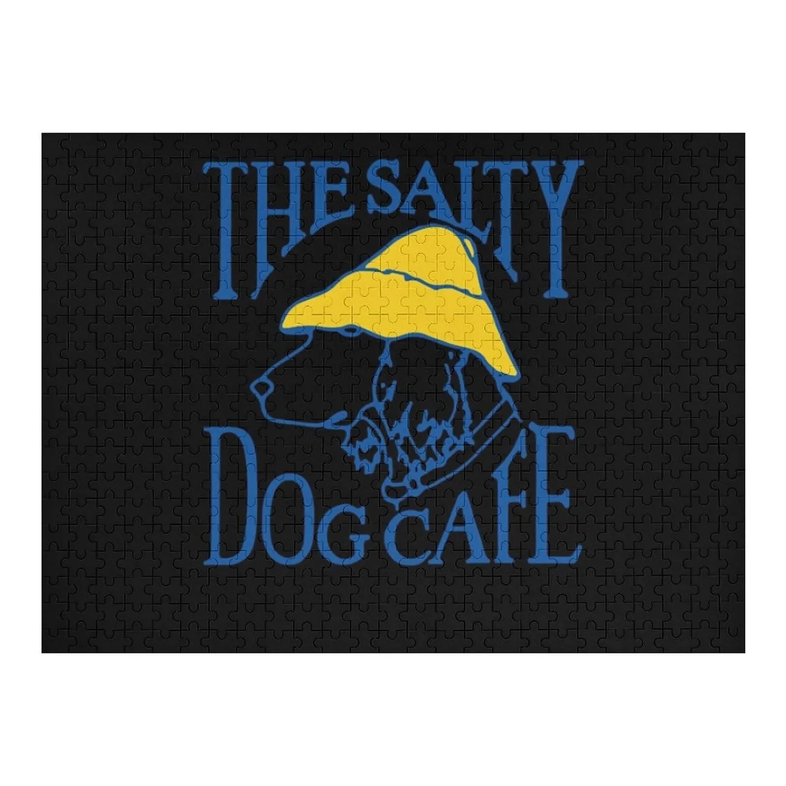 Cão salgado clássico camiseta quebra-cabeça nome brinquedo de madeira caixas de madeira quebra-cabeça personalizado