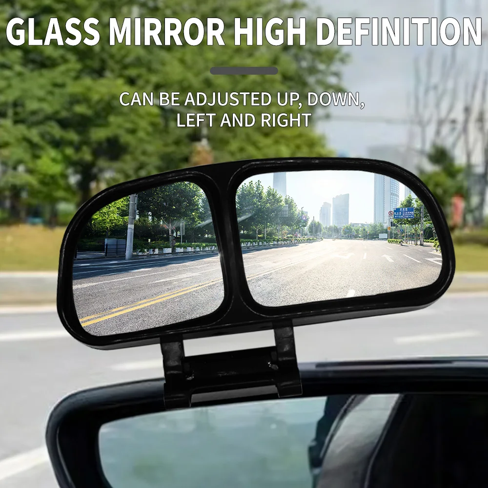 Car Rearview Mirror 360 degrees Adjustable Car Blind Spot Mirror Automotive Wide Angle Convex Mirror Dual Mirror - Image 2