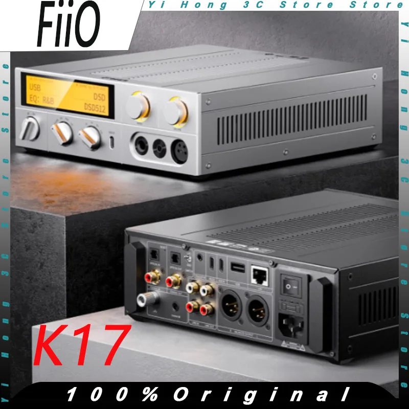 New FiiO K17 HIFI Headphones Amplifier Desktop AMP All-In-One Machine AK4191+AK4499EX*2 DAC Chips Custom Music Player