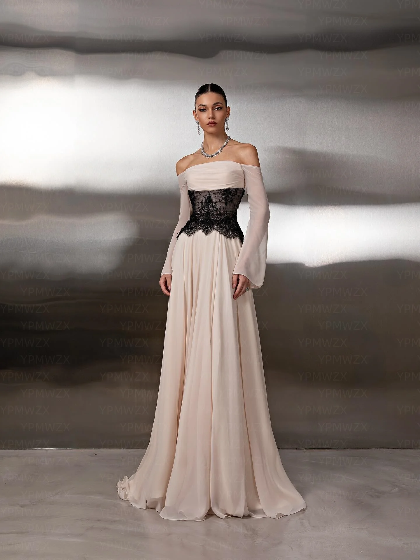 

Customized Evening Dresses Ypmwzx Bateall Sheath Floor length Lace Draped Homecoming Gown