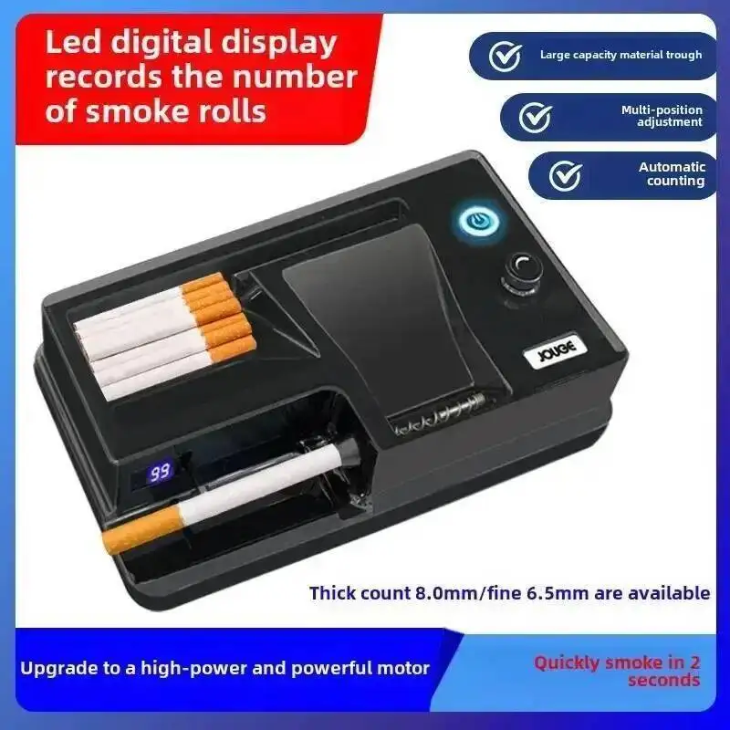 

Электрическая машина для прокатки сигарет с трубкой 6,5/8 мм, инжектор с инфракрасным датчиком, наполнитель табака, автоматическая сигарета, аксессуар для курения