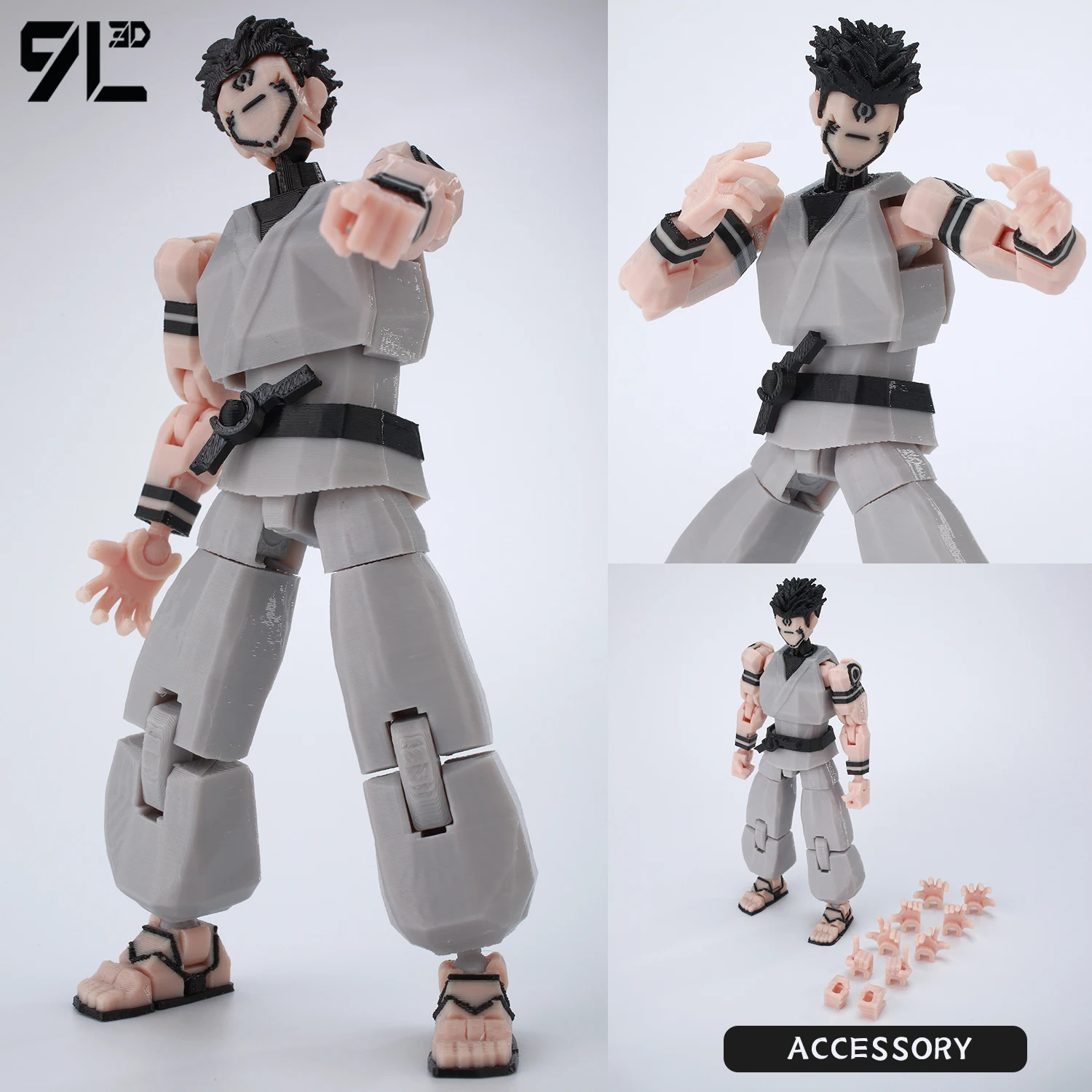 9L3D Titan 13 Vormontiertes Gojo Sukuna Jujutsu Toji Actionfiguren-Set 3D-Druck Dummy Glücksbringer Vollkörper Mechanischer Roboter Spielzeug