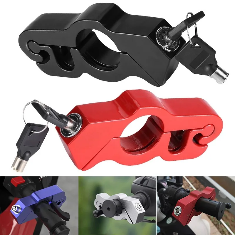 Univeral Motorcycle&Bicycle Handlebar Lock Heavy Duty Aluminum Alloy Anti-Theft Security for ATV/Dirt Bike/Street Motorcycles