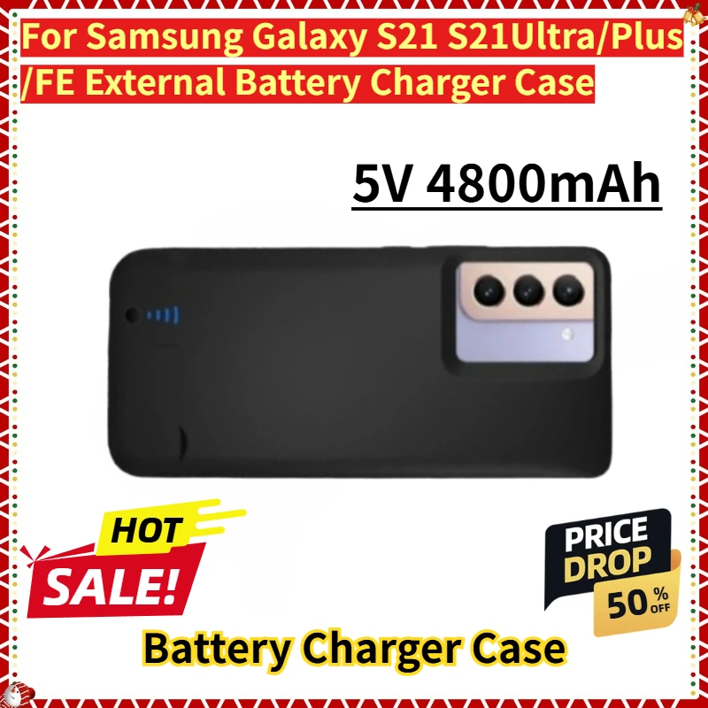 

For Samsung Galaxy S21 S21Ultra/Plus /FE External Battery Charger Case New Replacement Battery Charger Case 5V 4800mAh