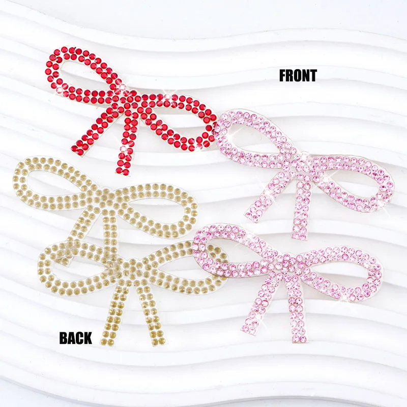 Ferro em remendos strass apliques arco diy para roupas jaqueta mochila costura emblemas decorativos bx170