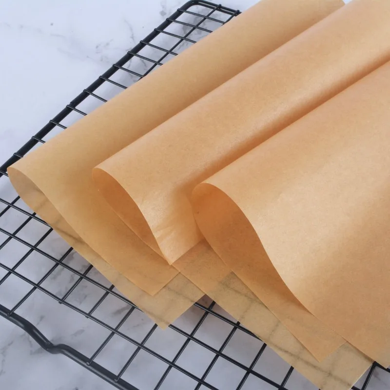 100pcs baking paper non stick pre cut baking paper  will not curl burn wax paper  for Baking Cooking Grilling Air Fryer Steaming