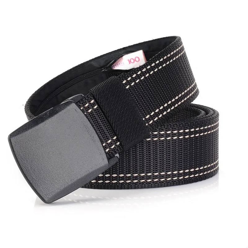 120cm Travel Cash Anti Theft Waist Belts Plastic Buckle Multifunction Hidden Money Waist Packs Men Women Wallet Strap Bag