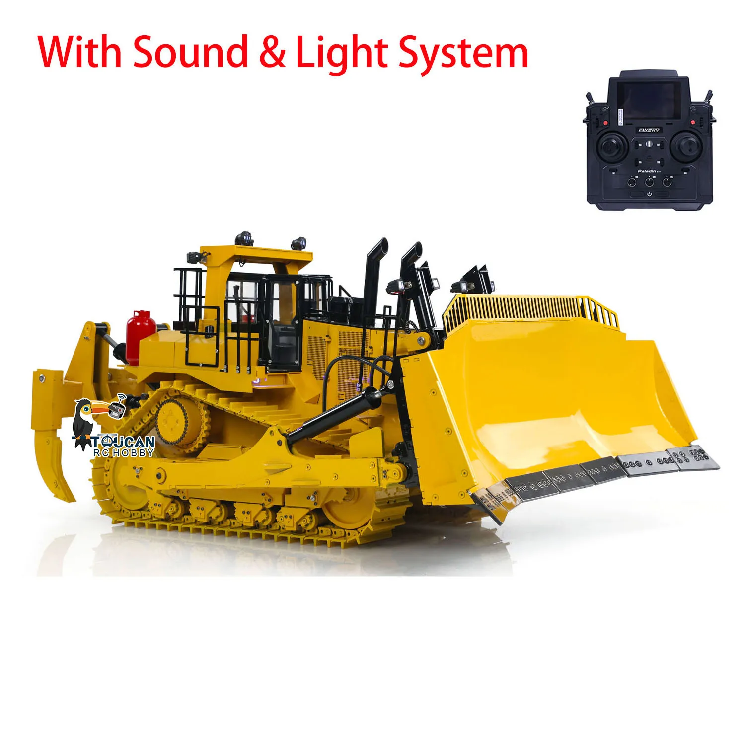 Toys 1:14 Heavy Hydraulic RC Bulldozer D11T Metal Radio Control Dozers Smoke Lights Sounds Trucks Vehicle Construction Car Adult