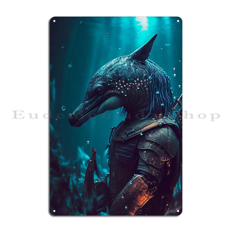 Dolphin Defender Metal Plaque Poster Garage Club Customize Kitchen Create Tin Sign Poster