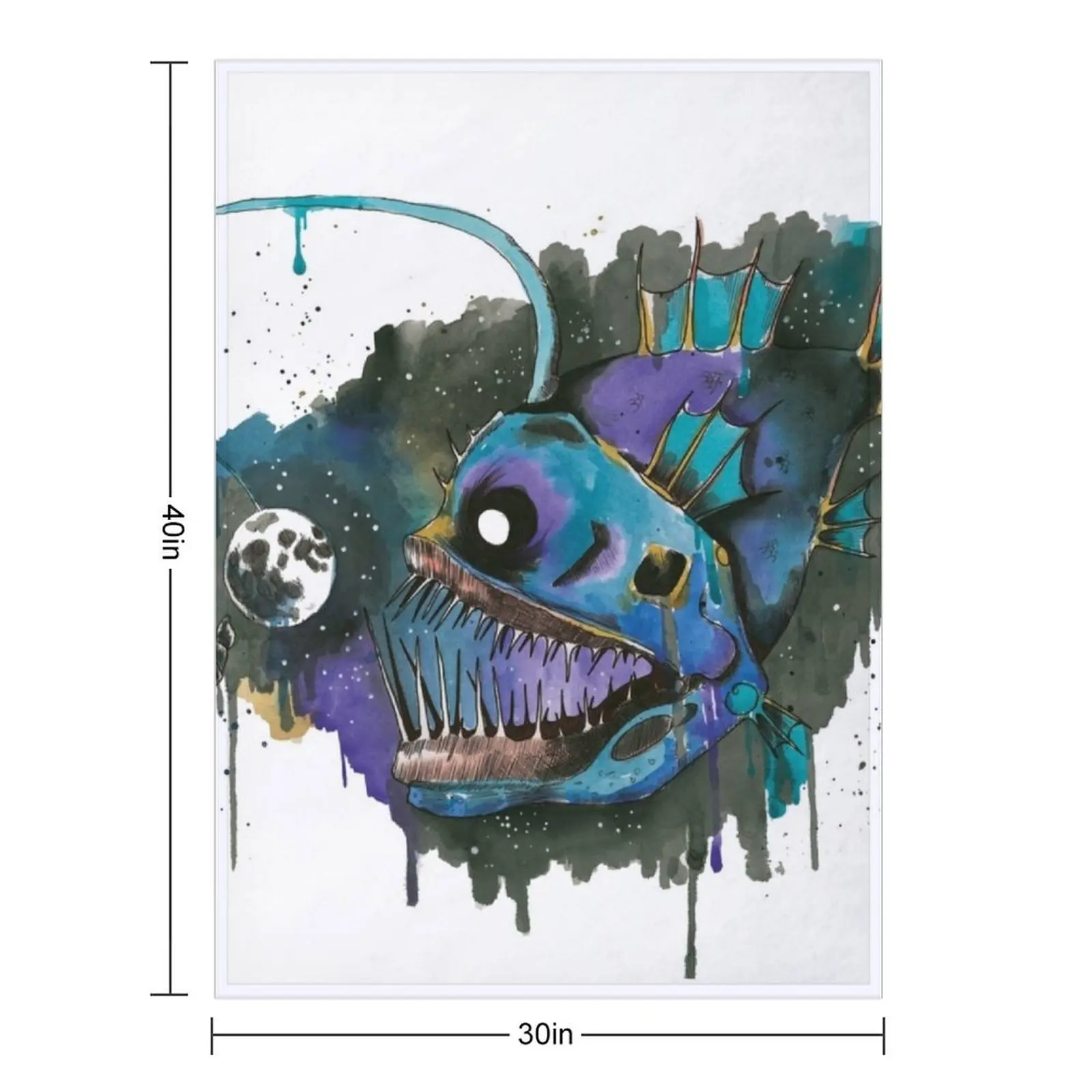 anglerfish Throw Blanket cosplay anime Bed Fashionable Stuffeds Polar Blankets