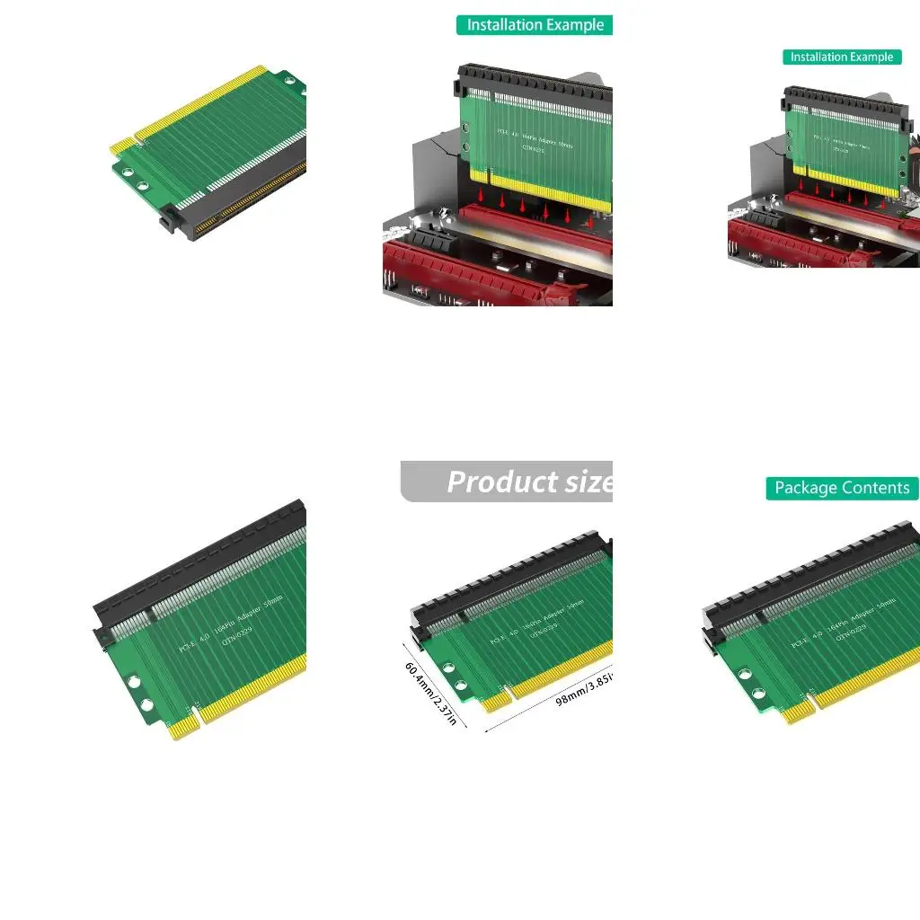 

PCIE 180 Degree PCIE 16X Extenders Protector Risers Adapters Card A4WF