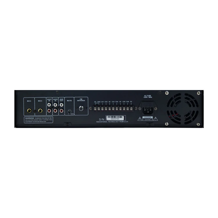 Power Amplifier System 6-Zone Audio Power Amplifier 5 EQ Sound Effector Mixer Amplifier