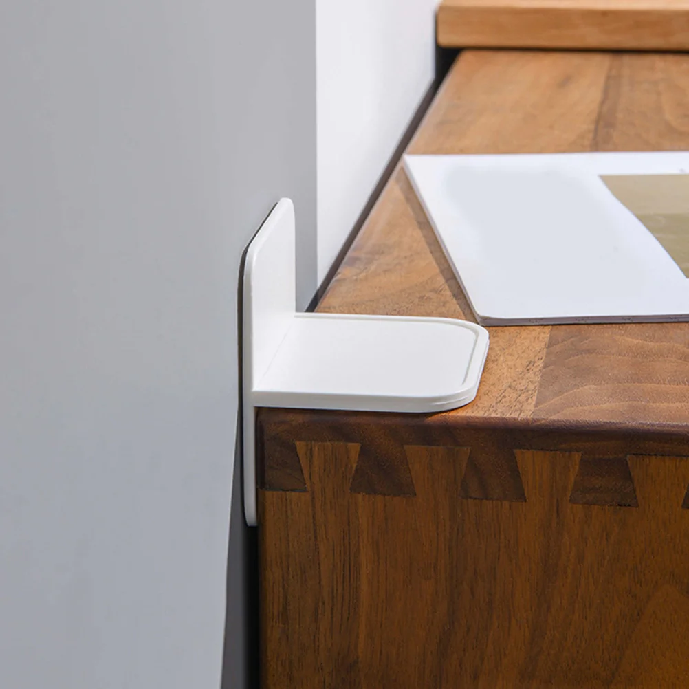 4 قطعة مثبت خزانة مثبت مضاد للإمالة مادة الوركين السميكة المتينة 90 درجة الزاوية اليمنى أداة تثبيت الأثاث الإبداعي #1