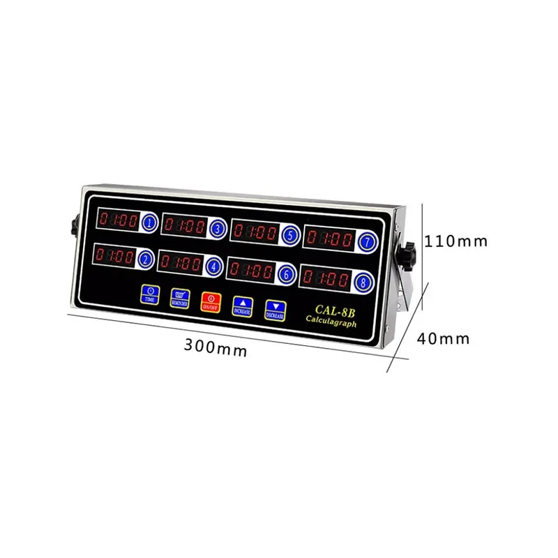 for Commercial 8 + 8 Channel Timer Kitchen Reminder Baking Rewind Timer Burger Fried Chicken Shop Equipment