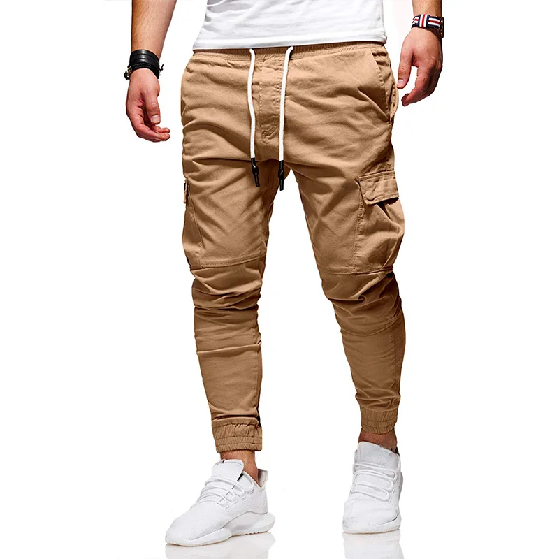 Autumn/Winter New in Men's Fashion Pants Multi Pockets Slim-fit Pants Elastic Sports Cargo Pants Casual Jogging Pants Cargos