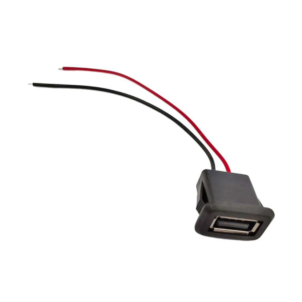 1-10pcs USB 2.0 Female Power Jack USB2.0 2/4Pin Charging Port Connector With PH Cable Electric Terminals Wire USB Charger Socket