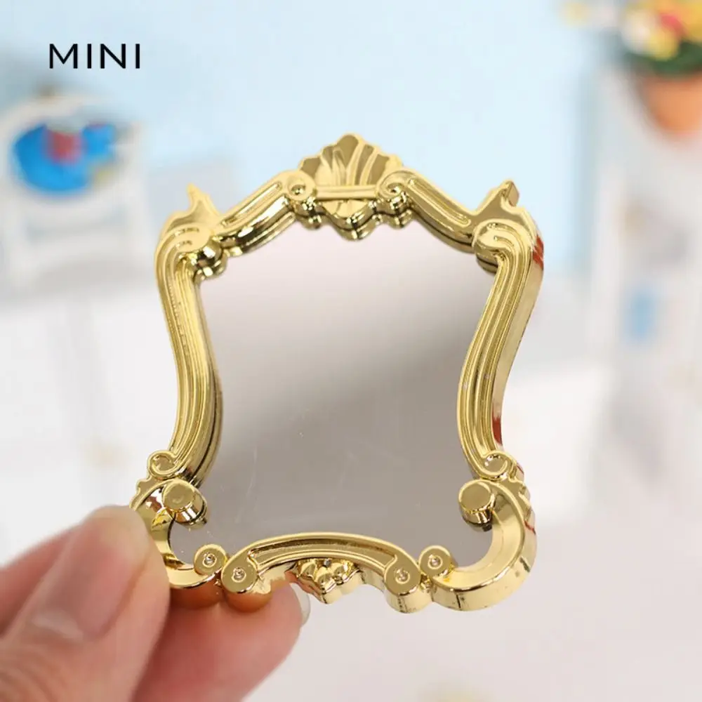 Pretend Play 1:6/1:12 Doll House Furniture Rectangle Mini Miniature Toy Mirror Educational DIY DollHouse Mirror Model Gifts