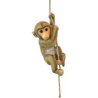 Funny Hanging Monkey Tree Climbing Resin Crafts Garden Animal Statue Home Decoration Accessories Garden Green Plant Pendant