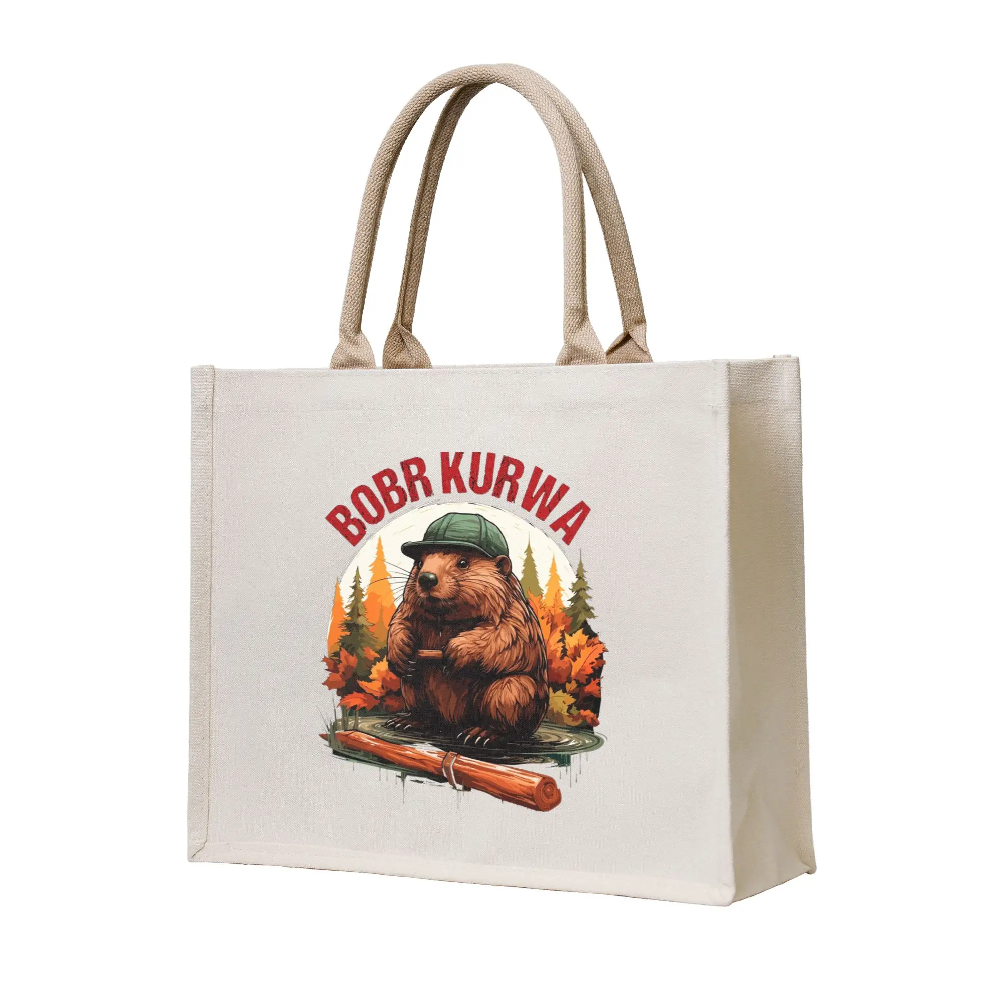 

Сумка-шоппер Bobr Kurwa Bober Beaver из холщовой ткани, складная, для женщин, на плечо, дорожная сумка-тоут