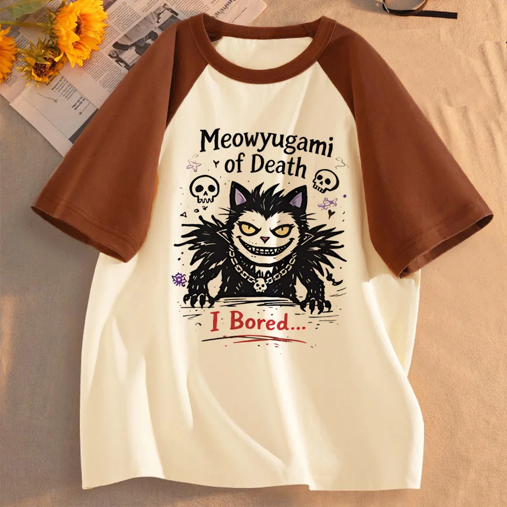 Death Note t-shirt girl cutecore scene  vintage t-shirt meme Psychedelic y2k summer korean fashion