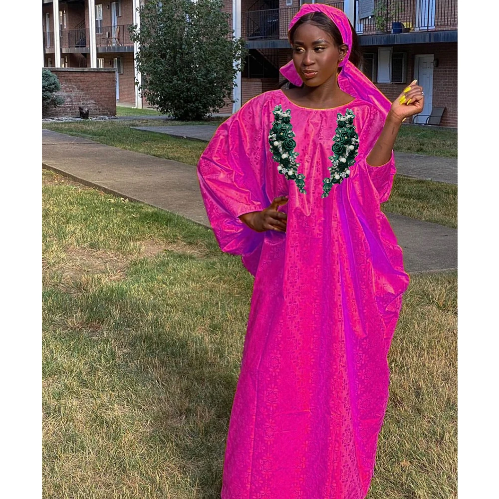 Sky Blue African Bazin Rich Dress Original Nigerian Basin BouBou Dashiki For Ankara Party Wedding Bride Guinea Robe Clothing