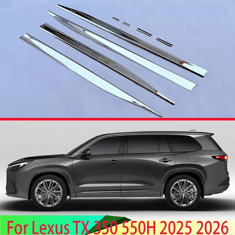For Lexus TX 350 550H 2025 2026 Car Accessories Stainless Steel Side Door Body Molding Moulding Trim