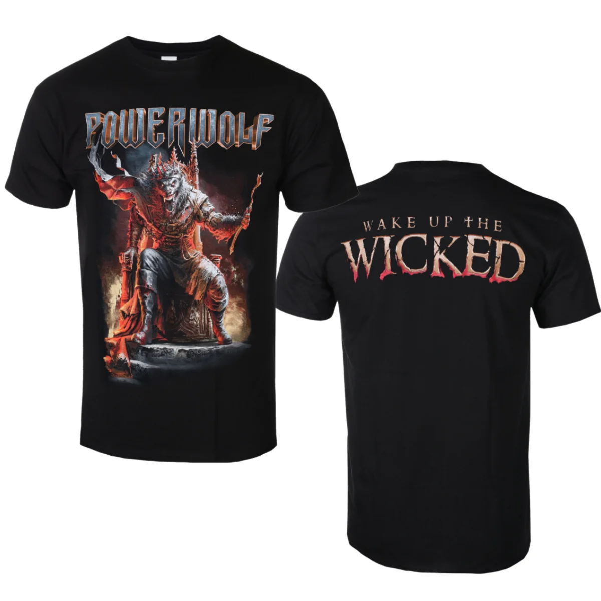 Powerwolf Wake Up The Wicked Cover Artistic Patterns Summer T-Shirt Men Women Cotton T-shirt Casual Street Classic Band T-shirt