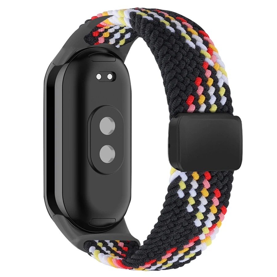 Magnetische gevlochten band voor Xiaomi Mi Band 8 9 10 Ademend nylon armbandje Pulseira Correas voor Xiaomi Mi Band 10 9 8 band