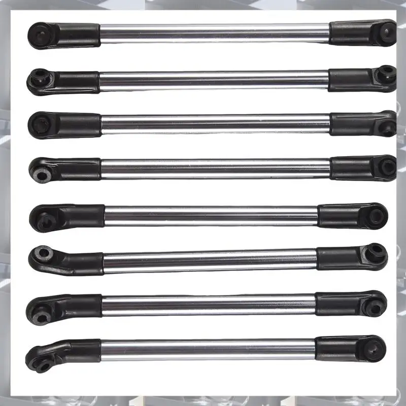 A84F-8Pcs Metal Link Rod Pull Rod Wheelbase For 1/10 RC Crawler Car Axial SCX10 90027 RC4WD D90 D110 CC01 TF2 MST