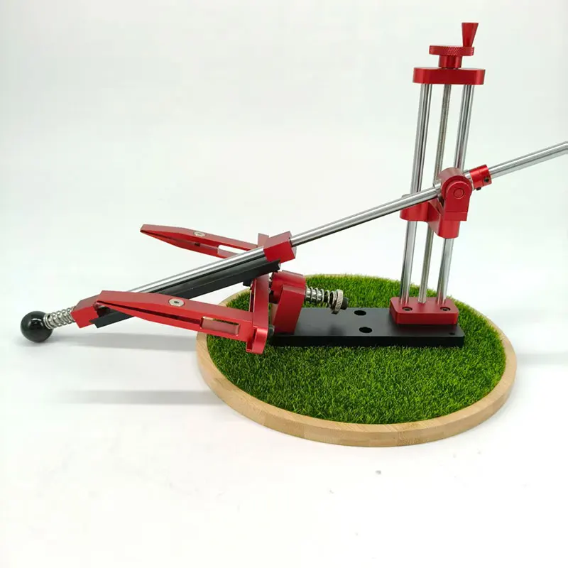 

2026 New Red Fixed Angle Sharpener with Scale Adjustable Height 360° Rotating Tool Professional Kitchen Knife Sharpening System