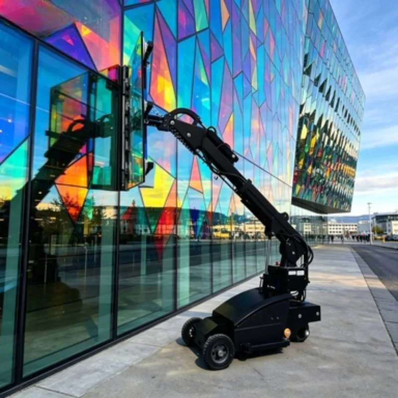 Glass Installation Robot Glass Lifter Robot Electric Suction Cup Car Rotating Glass Suction Cup Lifter Glazing Robot 500kg CE