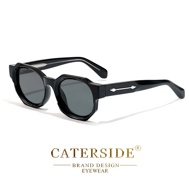 CATERSIDE Retro Punk Quadrat Sonnenbrille Männer Vintage Dicken Rahmen Hochwertige frauen Sonnenbrille Party und Urlaub Reise Brillen – Detail 12