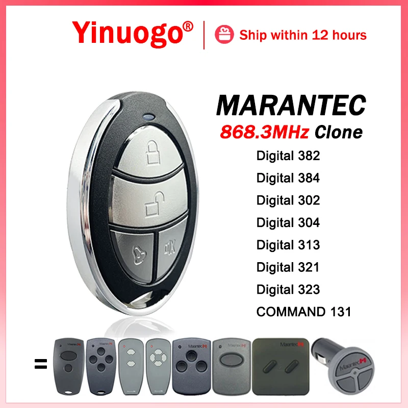 

For MARANTEC D302 D304 D382 D384 D313 D321 D323 868 Remote Control 868MHz 100% Clone MARANTEC Digital 302 304 382 384 313 321