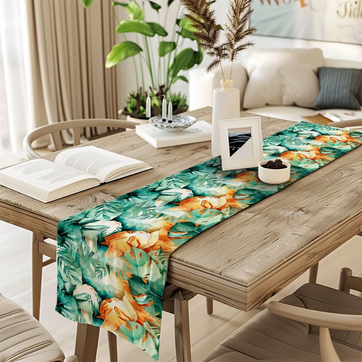 

Декор скатерти тропический лист эскиз стиль скатерти с принтом для новоселья, мероприятий, встреч на открытом воздухе, макияжа в помещении