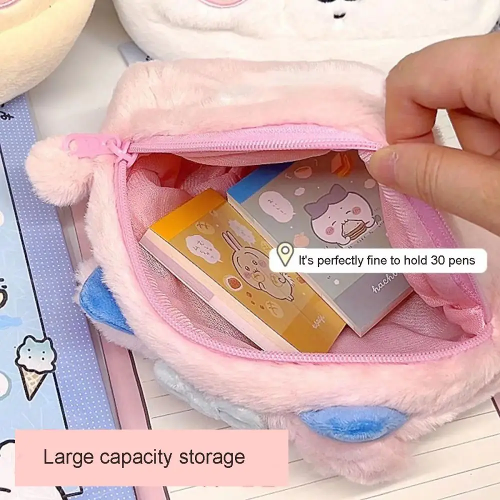 Anime Cartoon Chiikawass Plush Pencil Case Kawaii Student Stationery Large Capacity Storage Bag Usagis Hachiwares Stationery Box