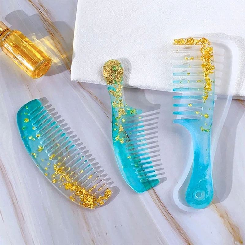 Silicone Mold Comb Casting Mold Jewelry Resin Mould Handcraft Epoxy Accessories Fashion Craft Supplies Clear Base Y08E