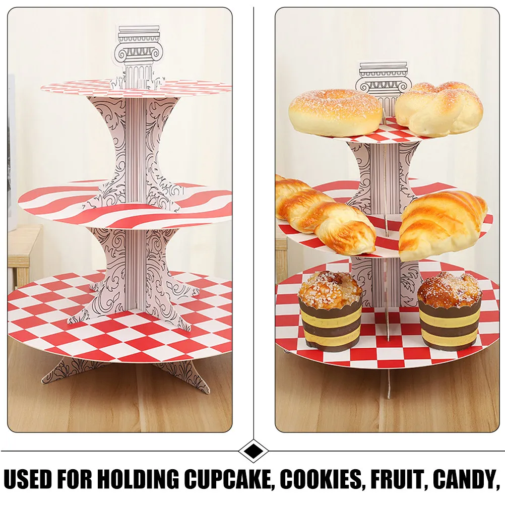 1 set Cake Stand Dessert Display Party Wedding Holder Halloween Christmas New Year Cake Paper Stand Cake Stand Paper Board