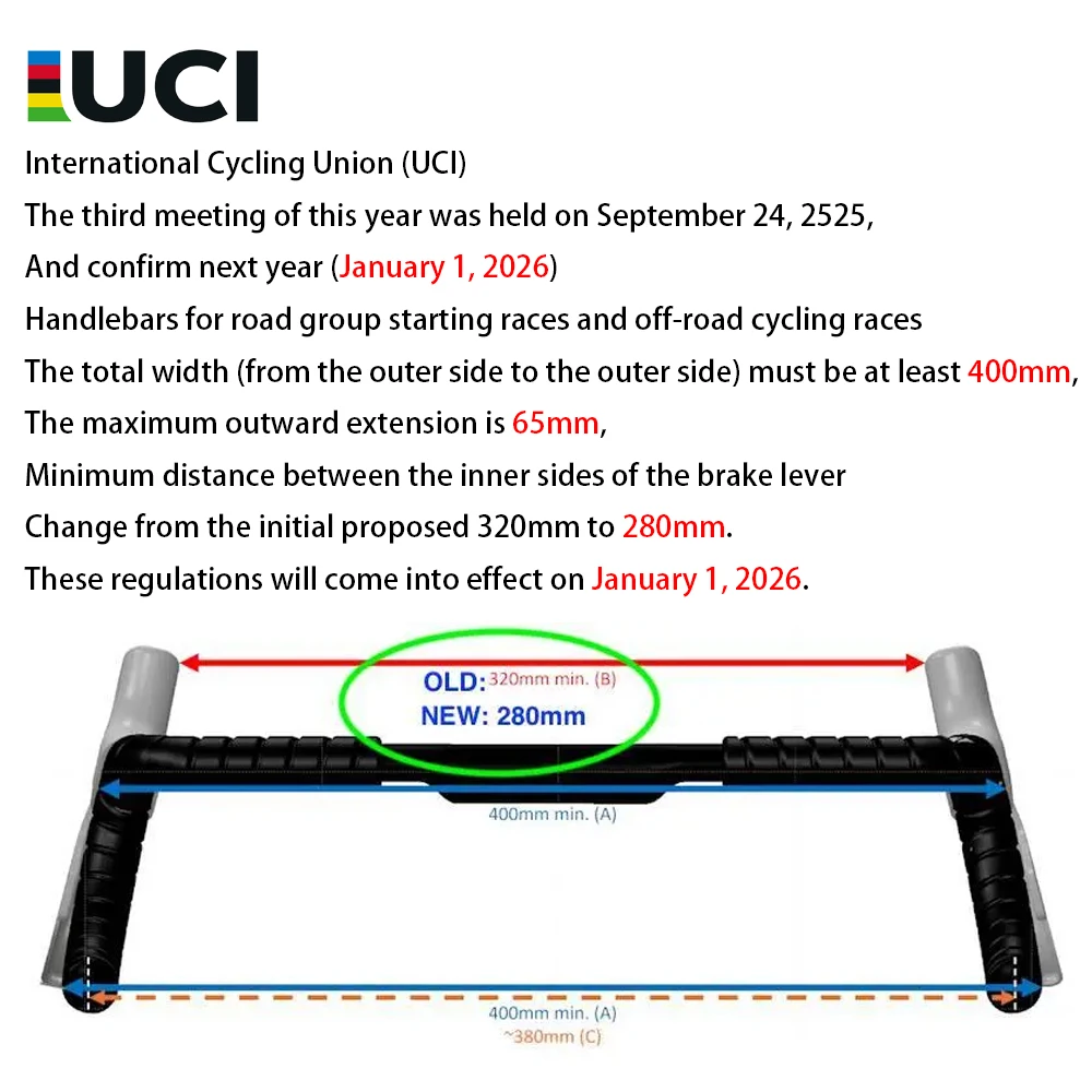 BALUGOE Gravel Bike Lenker Carbon-Lenker UCI Rennrad-Lenker 13 Grad Außenexpansion 340/360/380/400/420/440mm – Detail 2