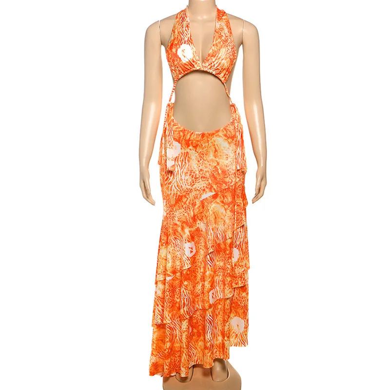 ลึก V คอเซ็กซี่พับชุดผู้หญิง Backless Halter เสื้อกั๊ก Tops ปาร์ตี้ชายหาดชุดวันหยุดชุด