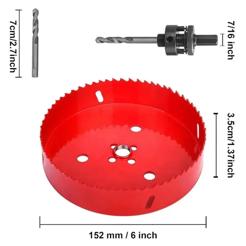 ไม้ HSS 6 นิ้วเลื่อยความต้านทานการสึกหรอ Professional M42 รูเปิด Bi-Metal มัลติฟังก์ชั่น เจาะ Bit Hole Saw ไม้
