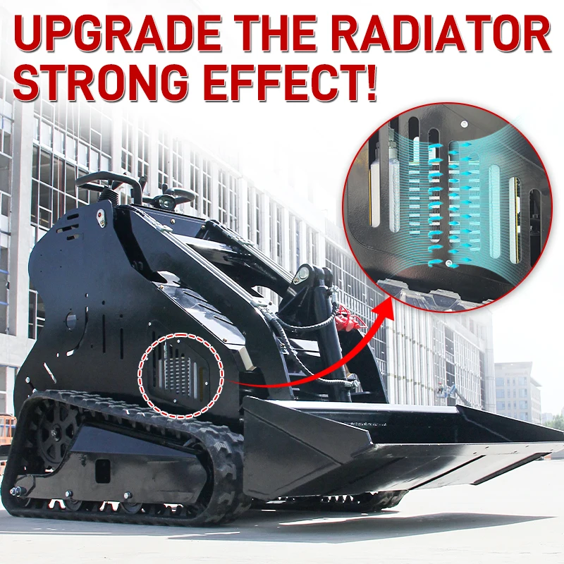 Mini Tracked Skid Steer Loader with Bucket EPA 13.5HP Engine USA Stock for Farm Construction Snow Removal